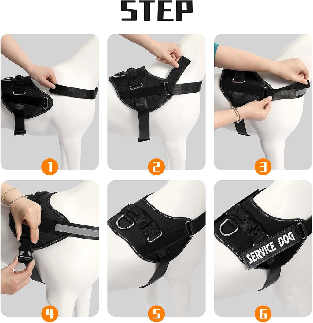 No Pull & Reflective Pet Vest Service Dog Harness