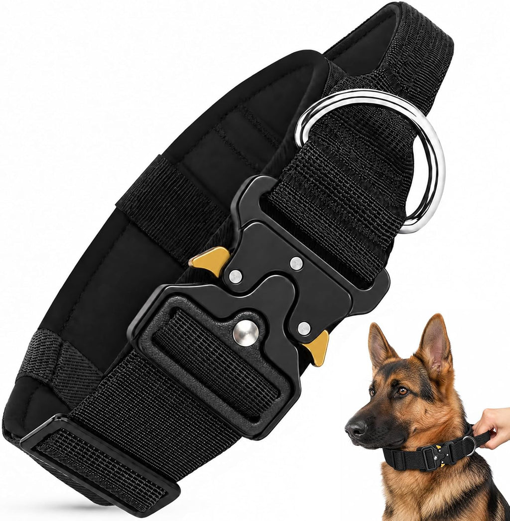 Tactical Dog Collar for Medium Large Dogs with Handle
