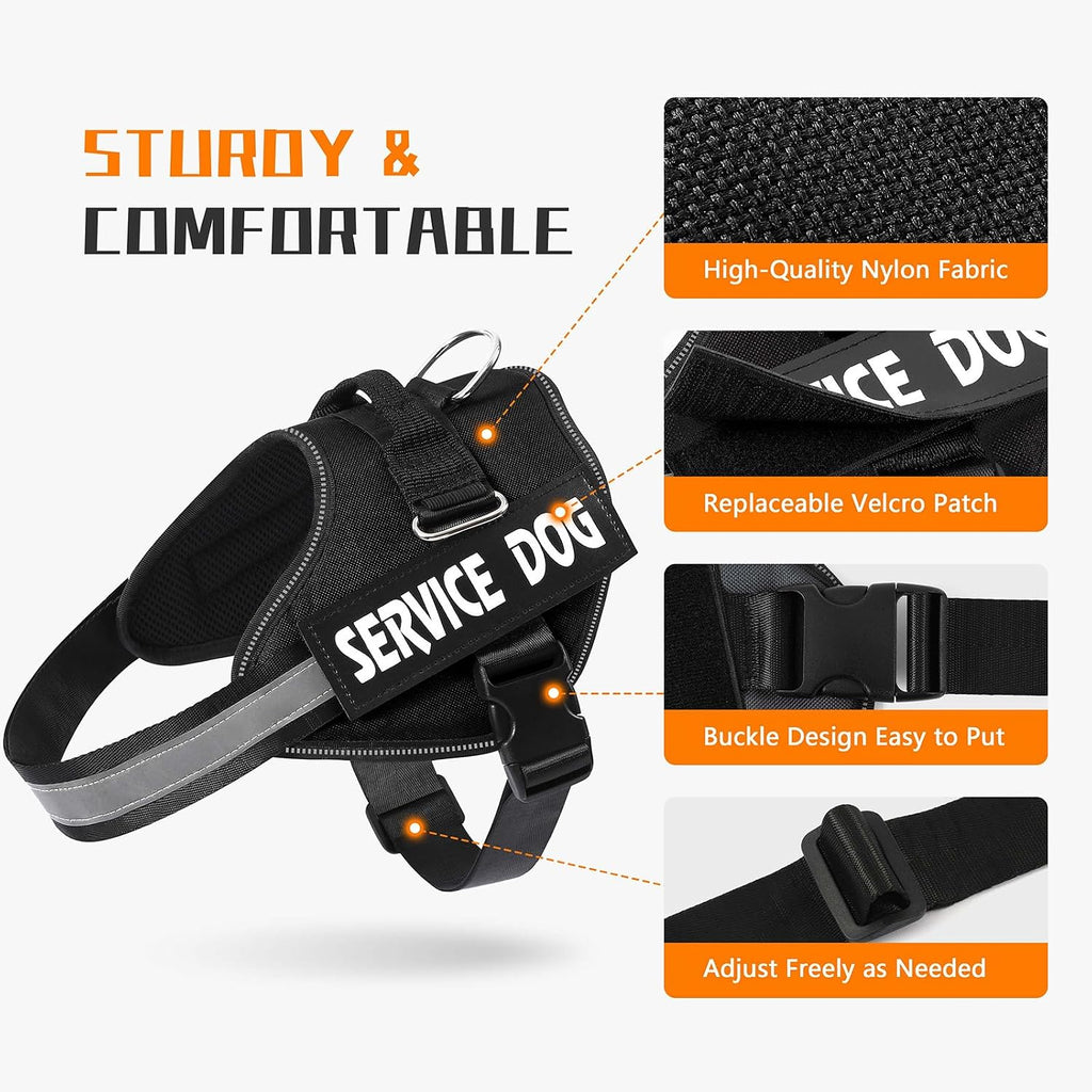 No Pull & Reflective Pet Vest Service Dog Harness