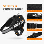 No Pull & Reflective Pet Vest Service Dog Harness