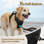 No Pull Pet Vest Harness for Large Dogs with 2 Leash Clips