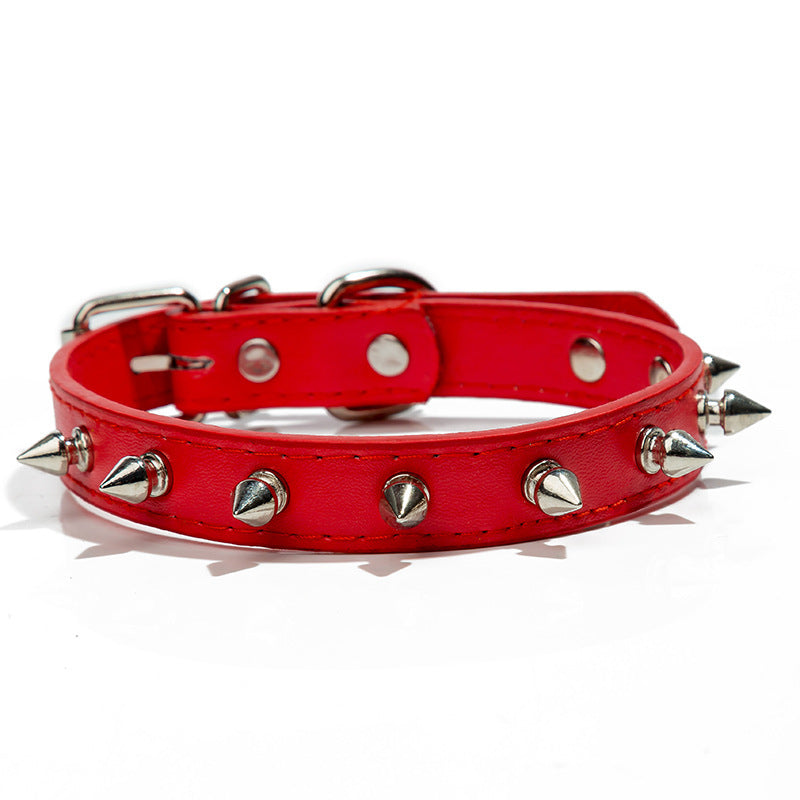 Metal Spiked Leather Collar