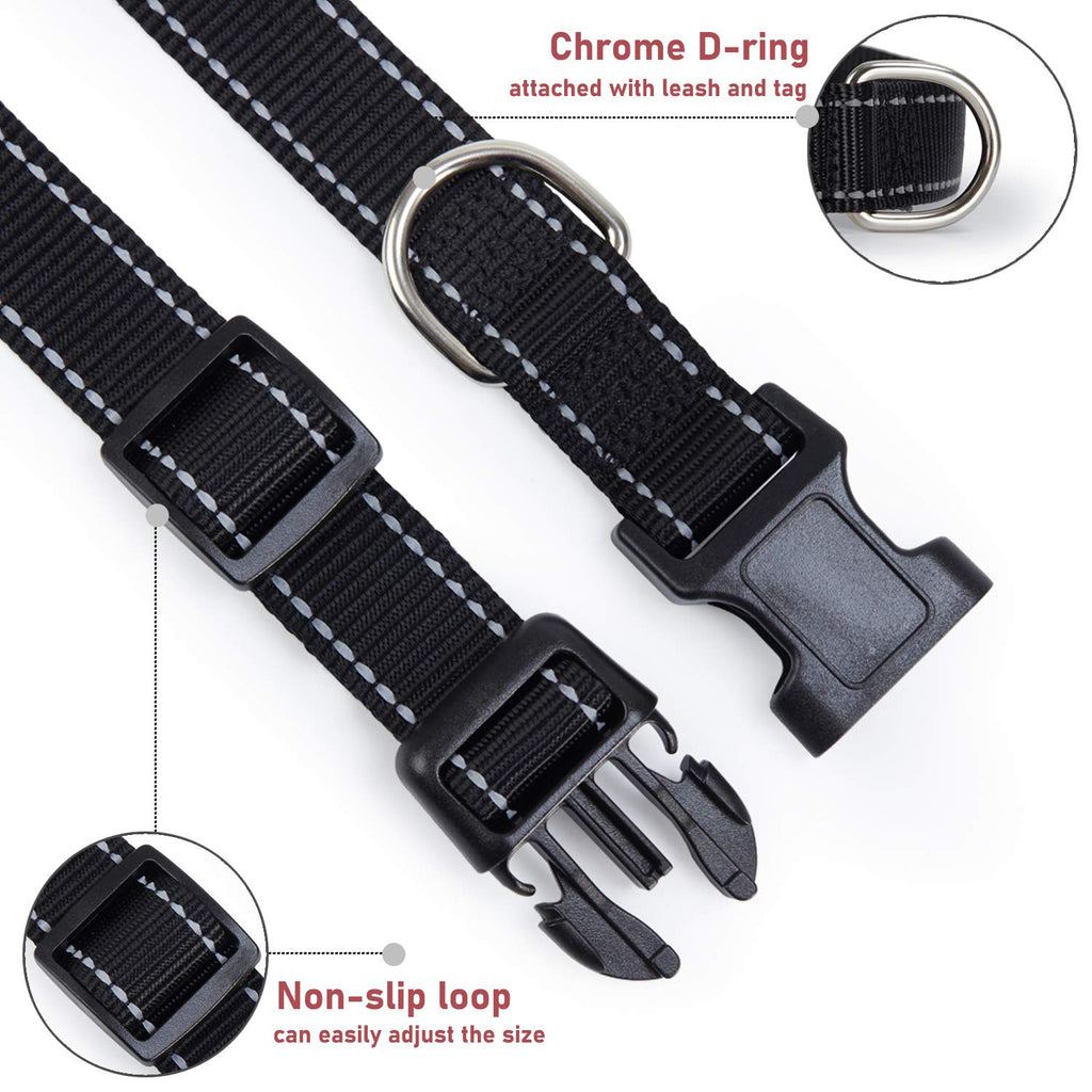 Puppy Collar with Buckle Adjustable & Reflective Dog Collar
