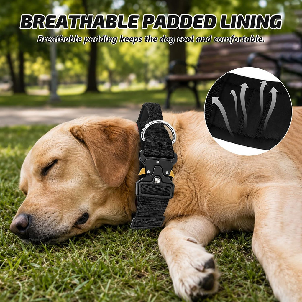 Tactical Dog Collar for Medium Large Dogs with Handle