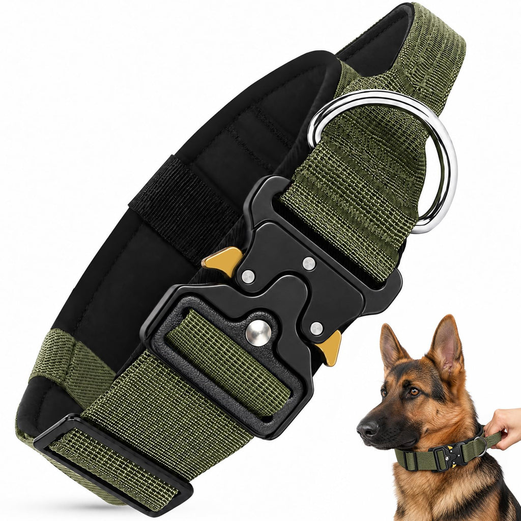 Tactical Dog Collar for Medium Large Dogs with Handle