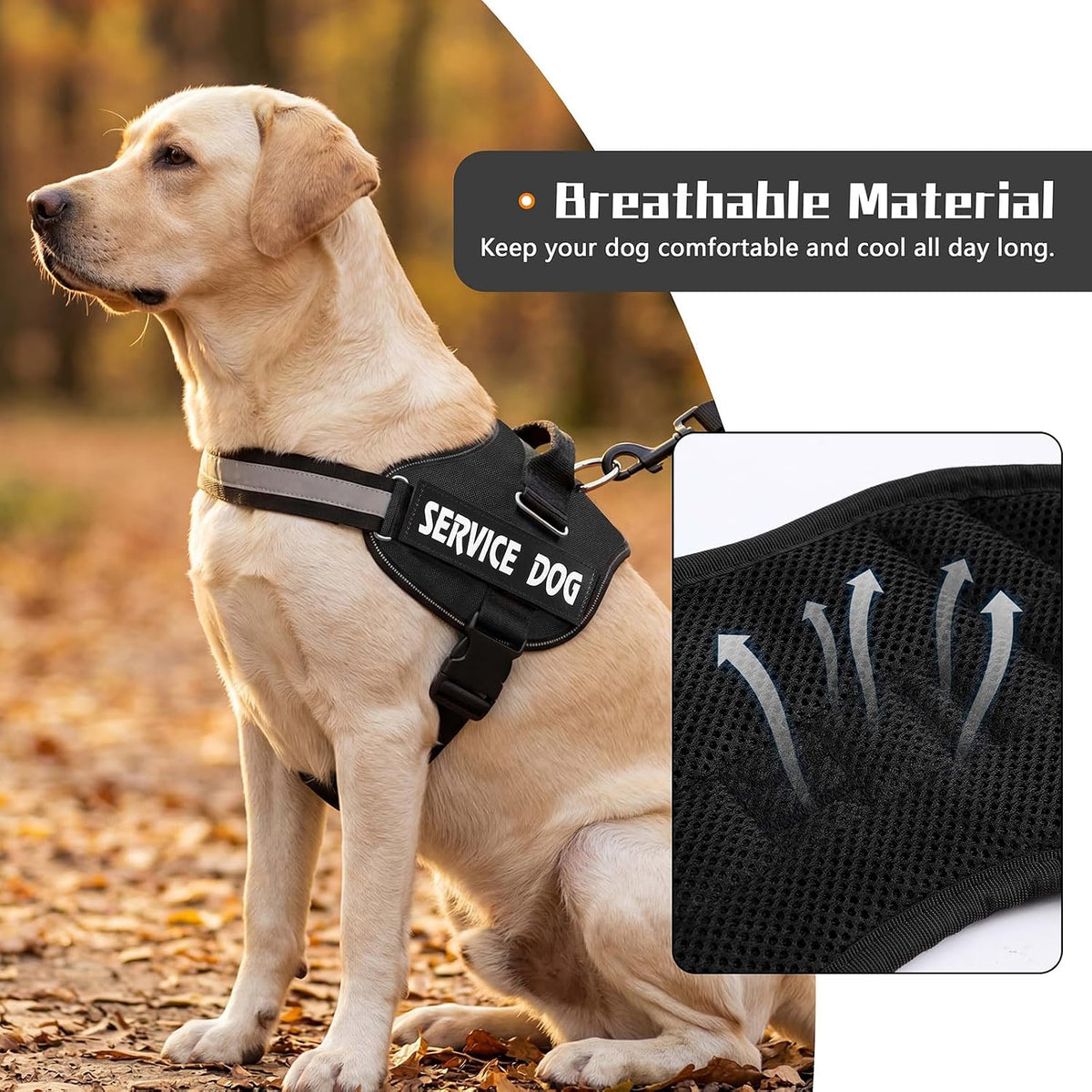 No Pull & Reflective Pet Vest Service Dog Harness