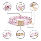 Fresh floral adjustable pet collar
