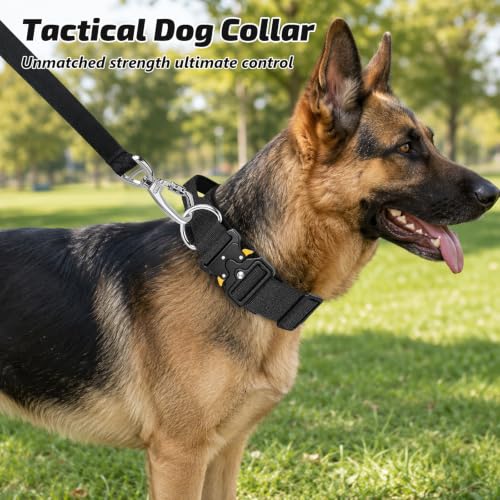 Tactical Dog Collar for Medium Large Dogs with Handle
