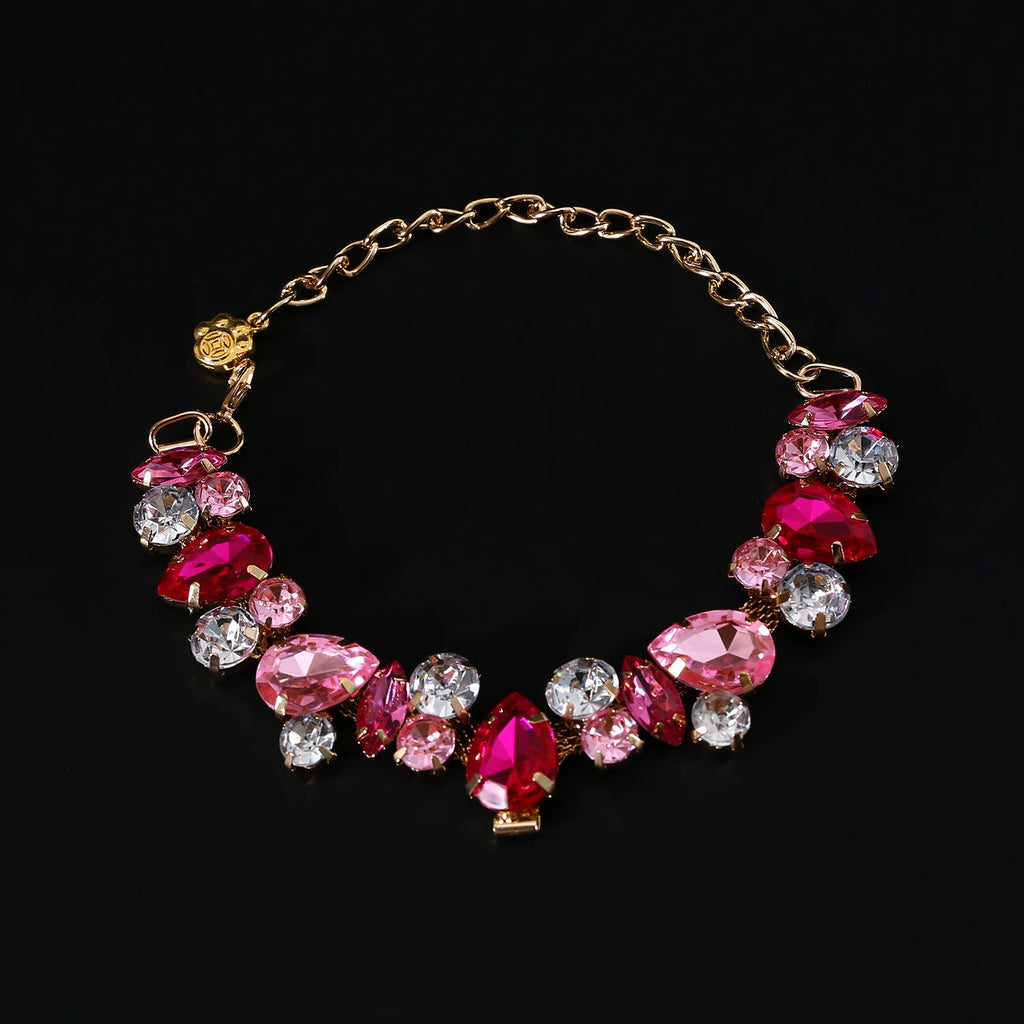 Colorful Rhinestone Pet Necklace