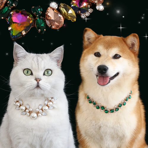 Colorful Rhinestone Pet Necklace