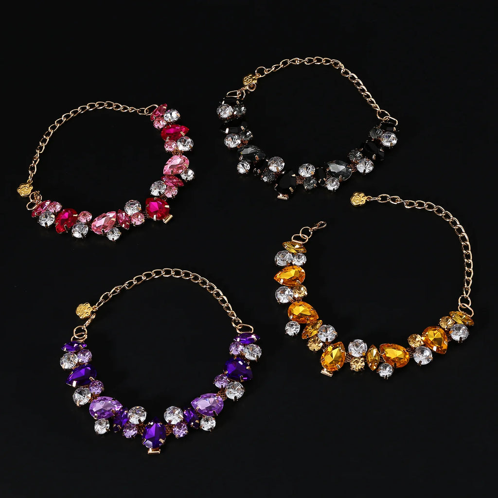 Colorful Rhinestone Pet Necklace