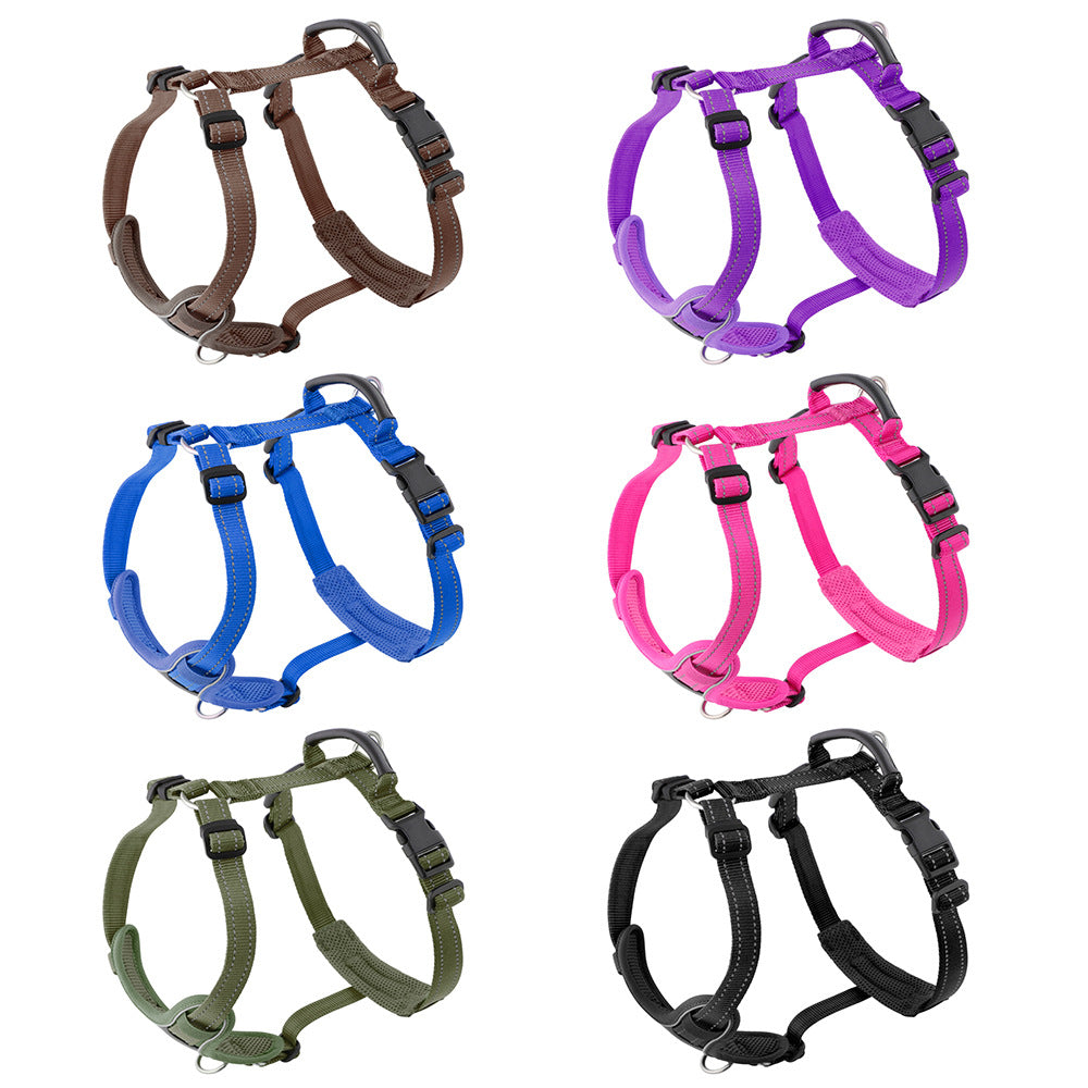 Anti-Escape H-Harness with Leather Handle