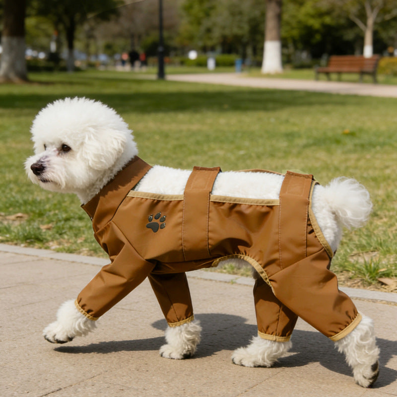 Outdoor anti-hair loss, anti-sewage and anti-mosquito four-legged dust pants