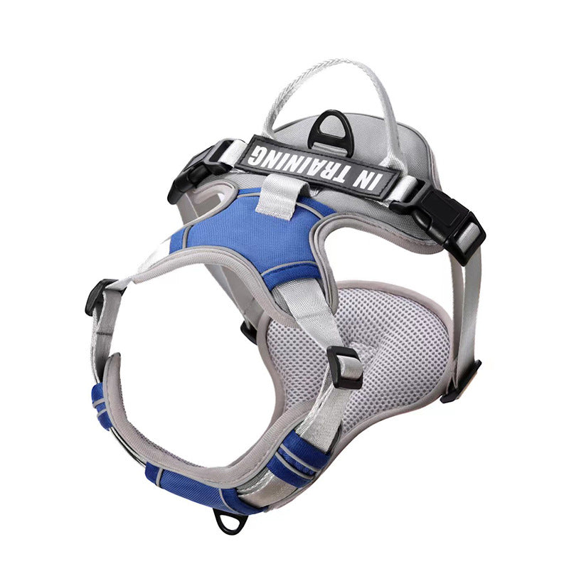 Reflective and breathable dog chest and back