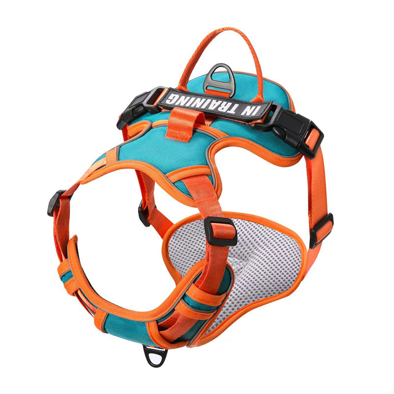 Reflective and breathable dog chest and back