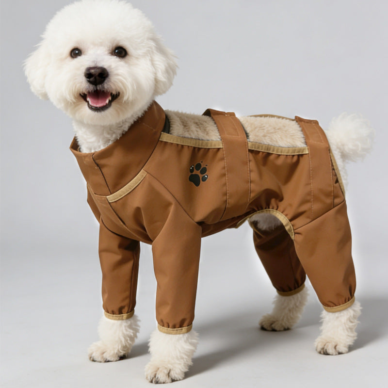 Outdoor anti-hair loss, anti-sewage and anti-mosquito four-legged dust pants