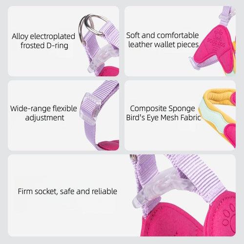 Lightweight Breathable Nylon Pet Harness for Small Dog Harness