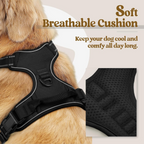 No Pull Pet Vest Harness for Large Dogs with 2 Leash Clips