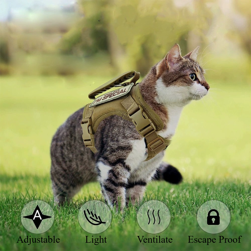 Tactical No-Escape Harness with Handle For Cat