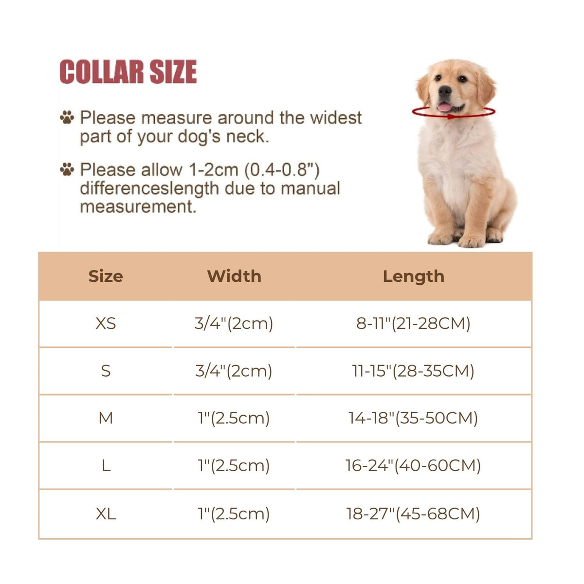Puppy Collar with Buckle Adjustable & Reflective Dog Collar