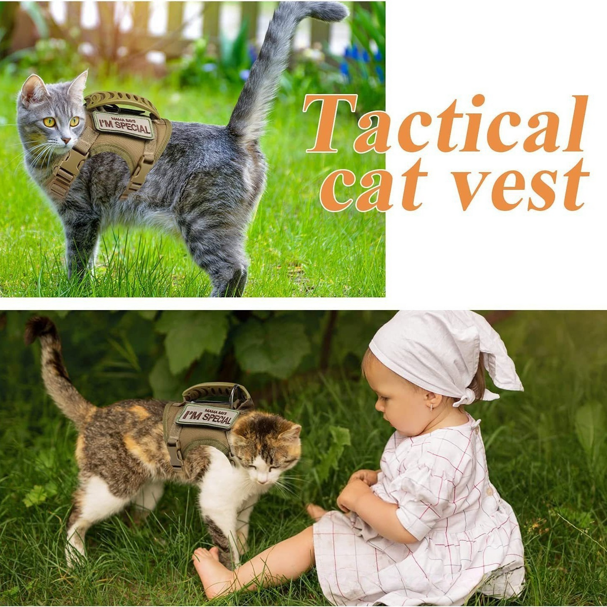 Tactical No-Escape Harness with Handle For Cat